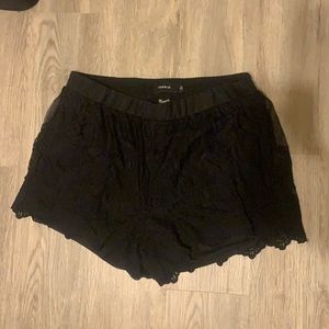 Black lacy shorts size 1